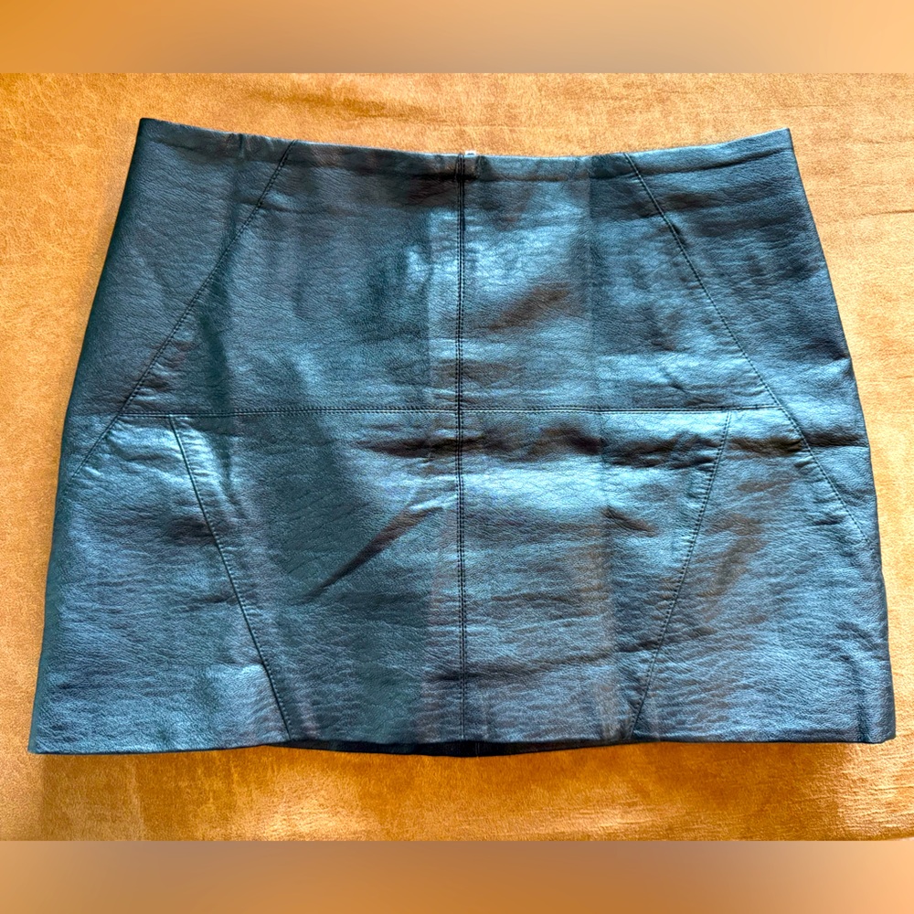 H&M leather patchwork mini-skirt, size 10